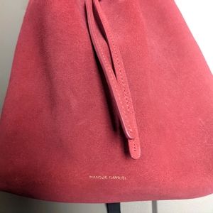 Mansur Gavriel Suede Bucket Bag Rococo